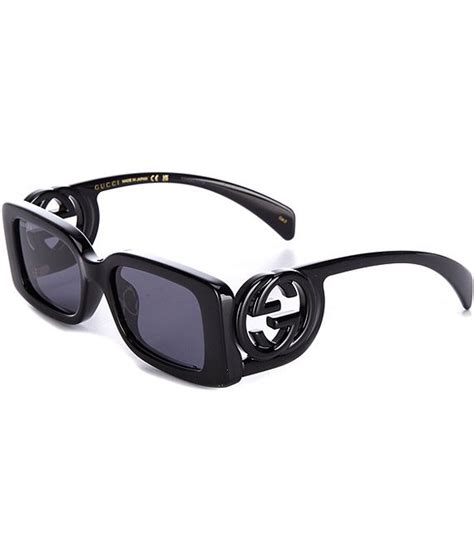 gucci rectangle sunglasses for women|gucci unisex fashion 54mm sunglasses.